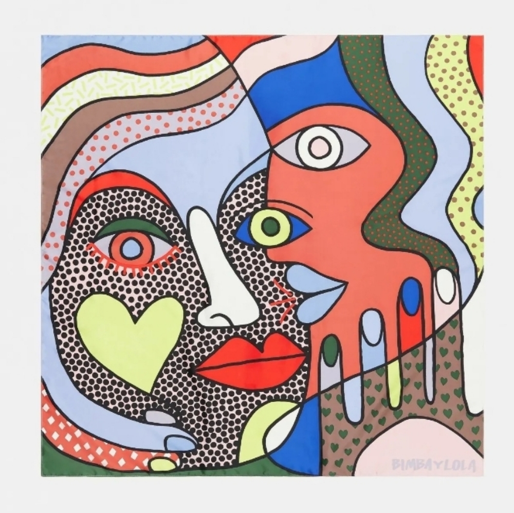 GRAFITI POP SCARF from BIMBA Y LOLA / 47.2441 X 47.2441 inches LAST ONE